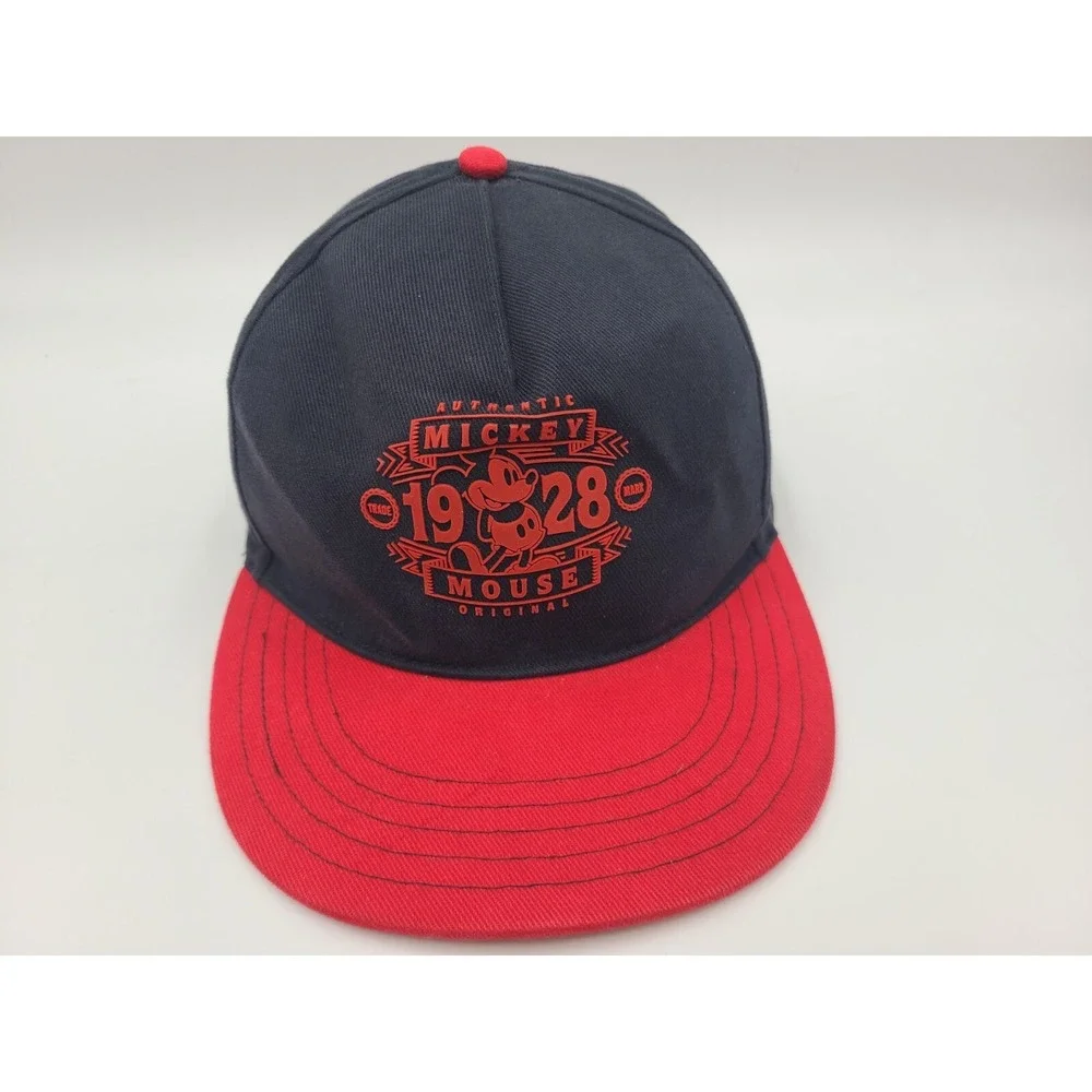 Mickey Mouse Authentic Original 1928 Disney Snapback Hat Cap‎ Men Women Blue Red